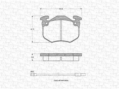 MAGNETI MARELLI 363702160219 -  Комплект тормозных колодок, дисковый тормоз